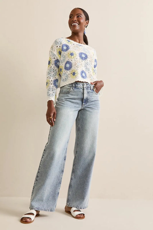 Lessie Crochet Pullover Sweater